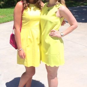 J Crew Scallop Dress - citrus - size 4